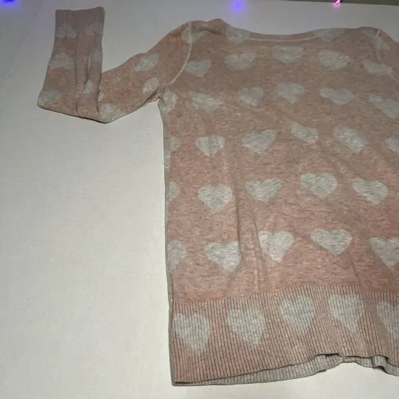 Mossimo Large V Neck Cardigan Hearts Valentine's Whimsy Coquette - Picture 8 of 8